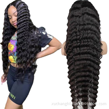 Wholesale Cheap Vendor 30 Inch 13x6 Bone Straight Swiss Lace Frontal Wig Virgin Peruvian Human Hair HD Lace Front Closure Wigs